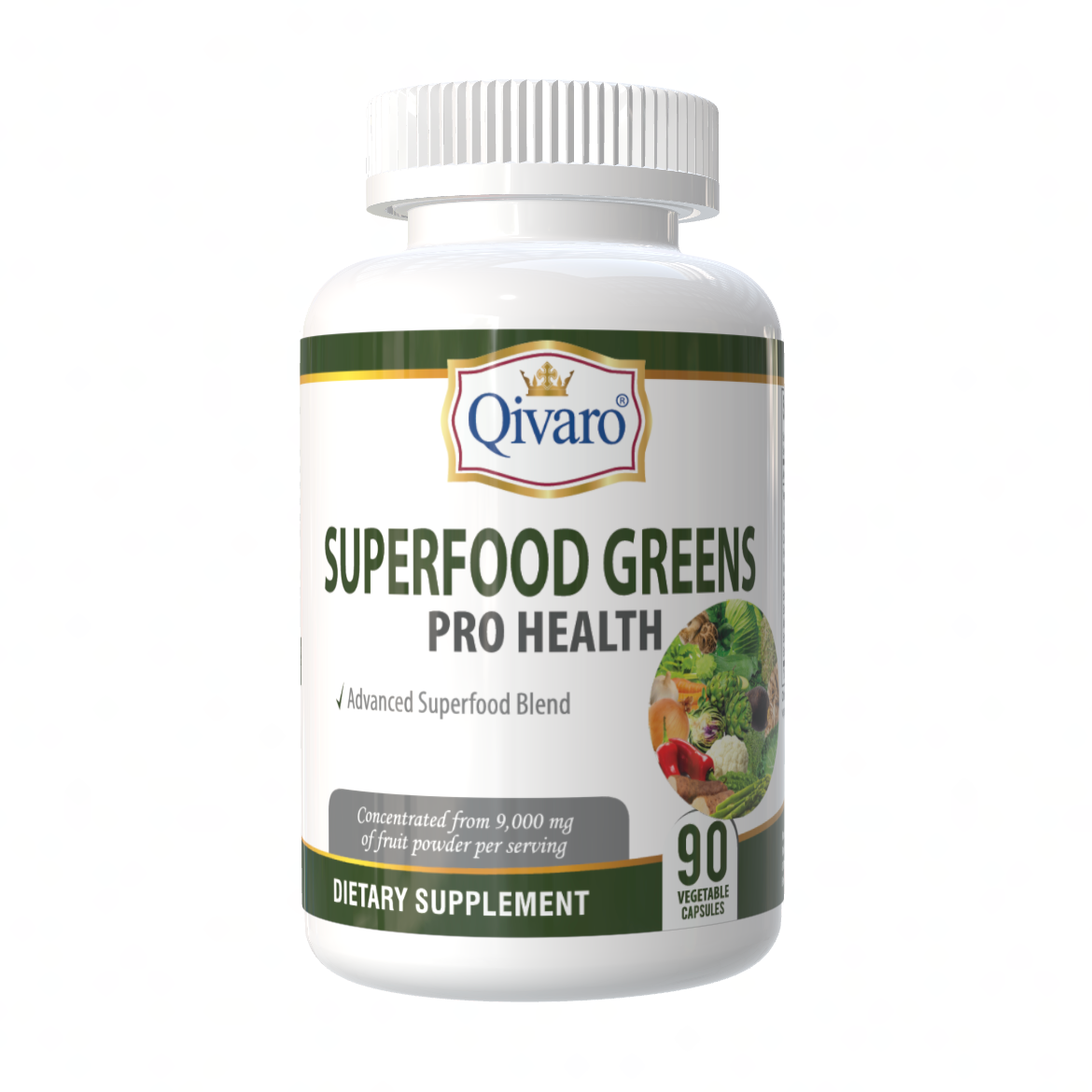Superfood Greens Pro Health | 90 Veggie Capsules
